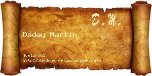 Daday Martin névjegykártya